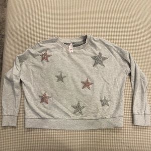 Justice girls star crewneck